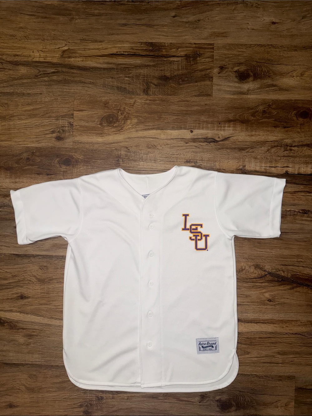 LSU Tigers White Baseball Jersey
